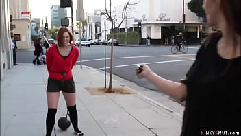 Mistress Princess Donna Dolore and big cock Astral Dust are anal fuck and vibrate and humiliate slave Jodi Taylor in public place
